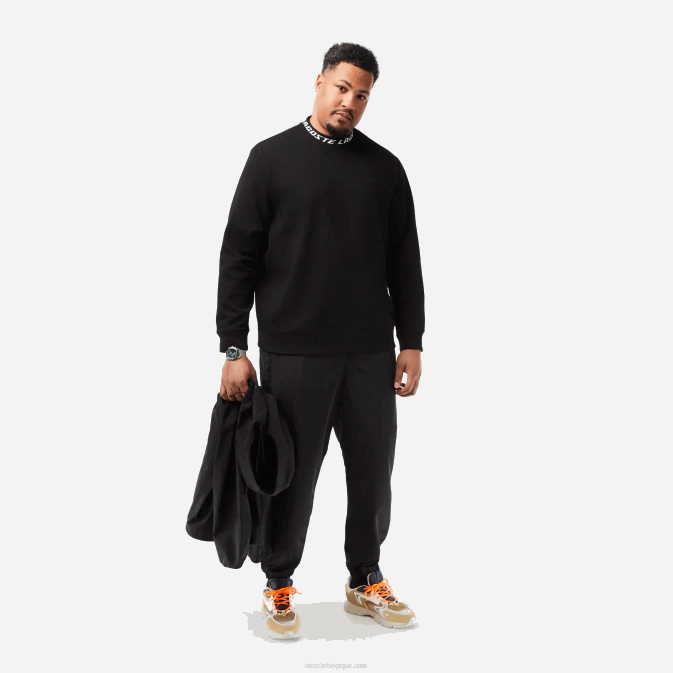 noir 031 V6HV358 Hommes Lacoste sweat à col logo