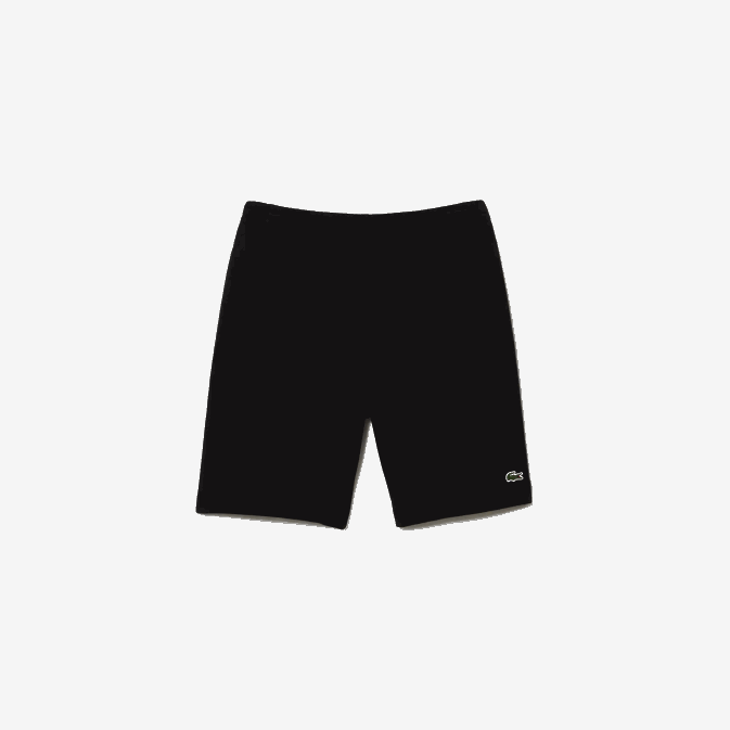 noir 031 V6HV416 Hommes Lacoste short en molleton de coton bio brossé