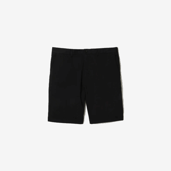 noir 031 V6HV435 Hommes Lacoste bermuda regular fit en coton bio stretch