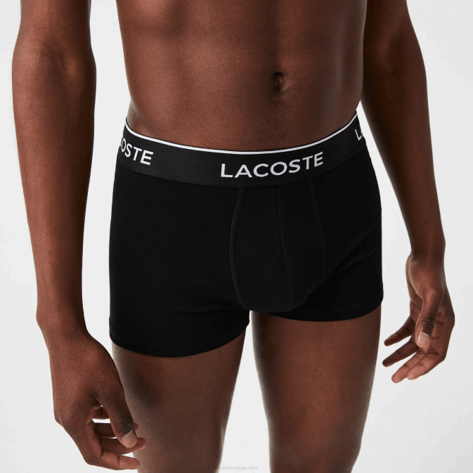 noir 031 V6HV484 Hommes Lacoste lot de 3 boxers casual