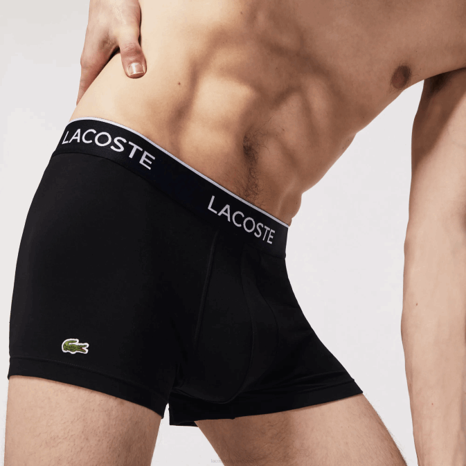 noir 031 V6HV484 Hommes Lacoste lot de 3 boxers casual