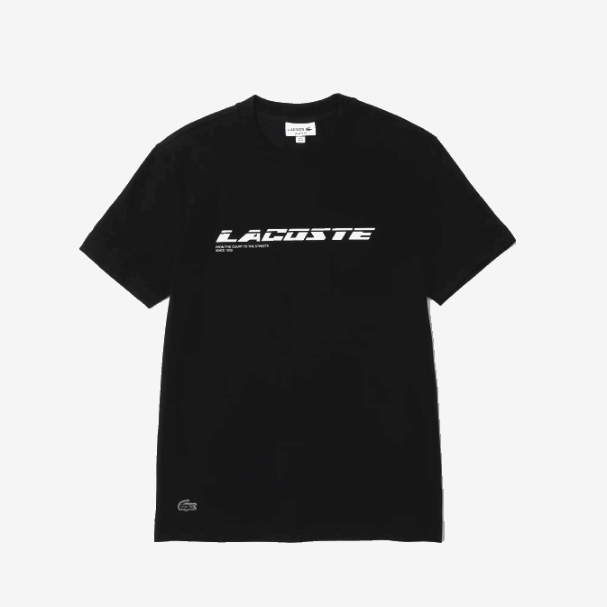 noir 031 V6HV560 Hommes Lacoste t-shirt regular fit en piqué à logo