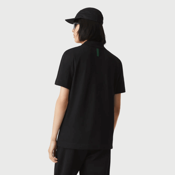 noir 031 V6HV598 Hommes Lacoste polo slim fit en piqué de coton bio stretch