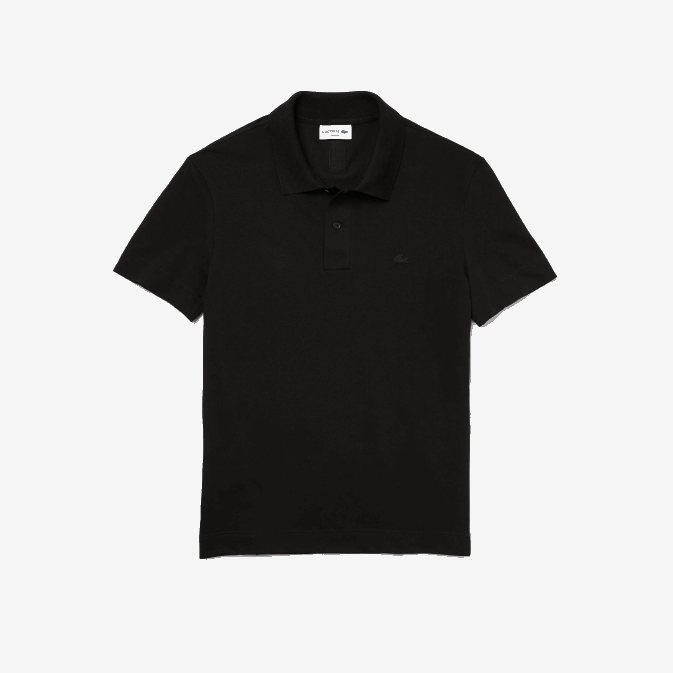 noir 031 V6HV598 Hommes Lacoste polo slim fit en piqué de coton bio stretch