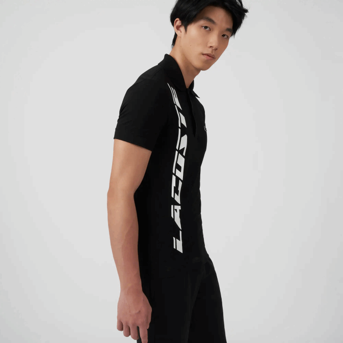 noir 031 V6HV626 Hommes Lacoste polo regular fit en piqué à logo
