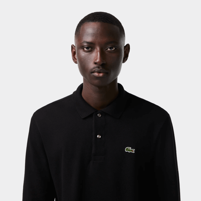 noir 031 V6HV645 Hommes Lacoste polo à manches longues original l1212