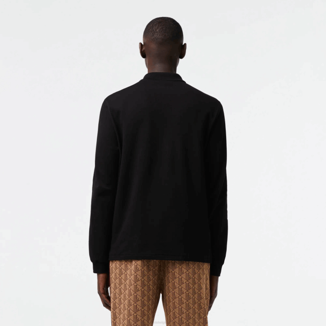 noir 031 V6HV645 Hommes Lacoste polo à manches longues original l1212