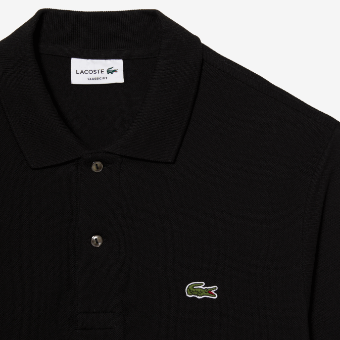 noir 031 V6HV645 Hommes Lacoste polo à manches longues original l1212