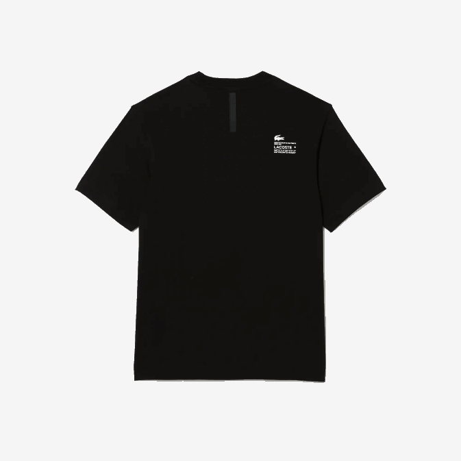 noir 031 V6HV662 Hommes Lacoste t-shirt imprimé à coupe décontractée