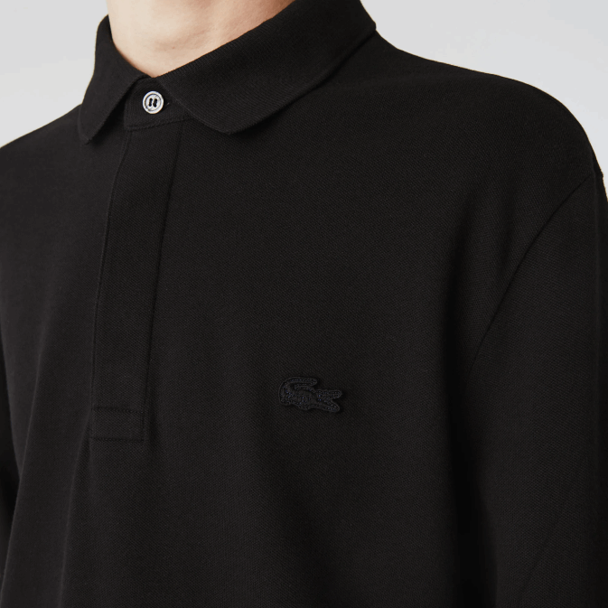 noir 031 V6HV667 Hommes Lacoste polo en piqué de coton stretch à manches longues smart paris
