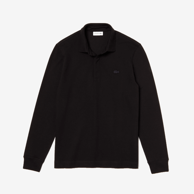 noir 031 V6HV667 Hommes Lacoste polo en piqué de coton stretch à manches longues smart paris