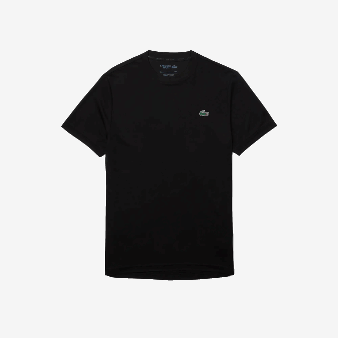 noir 031 V6HV672 Hommes Lacoste t-shirt sport respirant en piqué