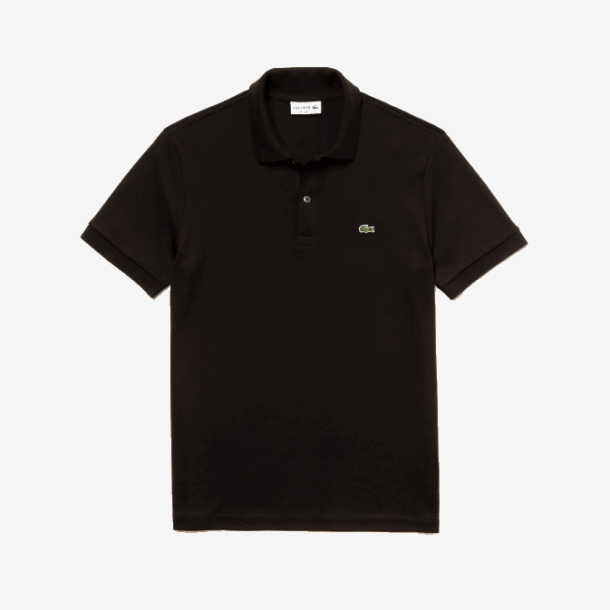 noir 031 V6HV807 Hommes Lacoste polo coupe classique en coton pima