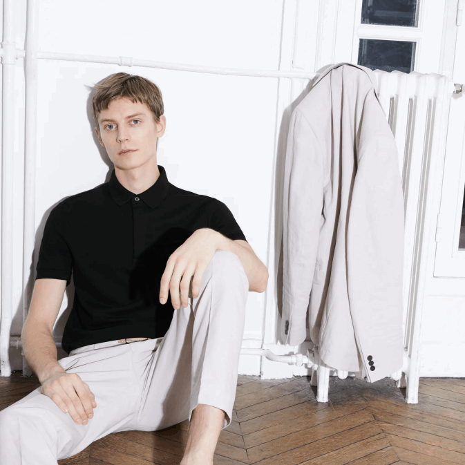 noir 031 V6HV81 Hommes Lacoste polo piqué de coton stretch smart paris