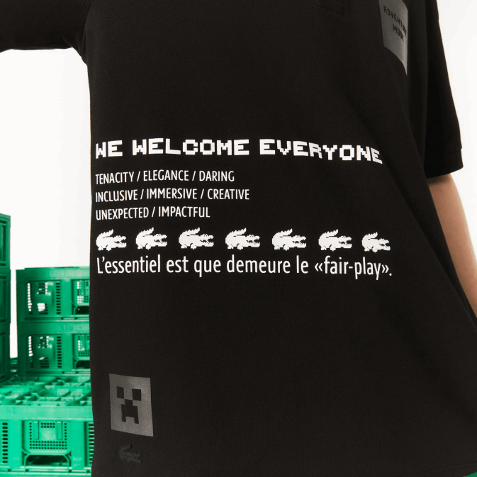 noir 031 V6HV938 Hommes Lacoste polo en coton biologique coupe ample live x minecraft