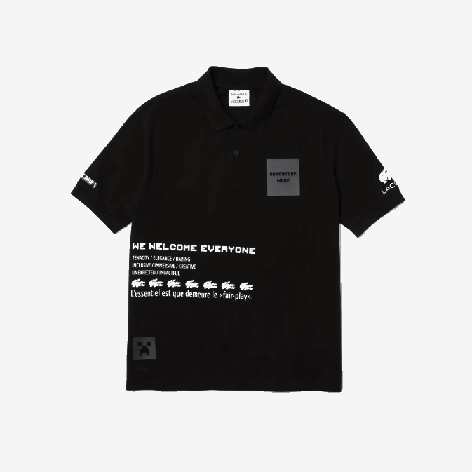noir 031 V6HV938 Hommes Lacoste polo en coton biologique coupe ample live x minecraft