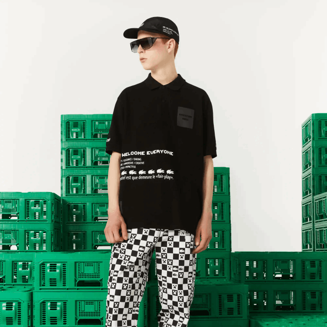 noir 031 V6HV938 Hommes Lacoste polo en coton biologique coupe ample live x minecraft