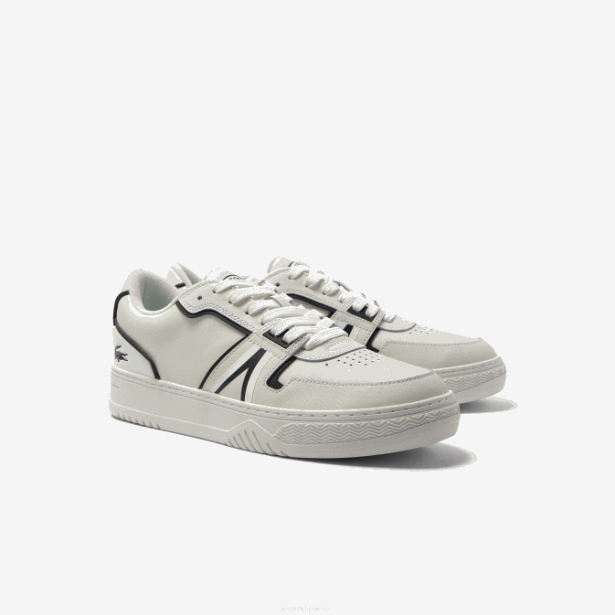 noir 147 V6HV1725 Hommes Lacoste baskets en cuir l001