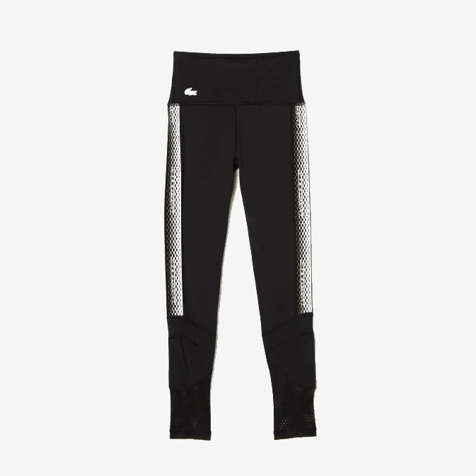 noir 8vm V6HV2402 femmes Lacoste legging à rayures logo