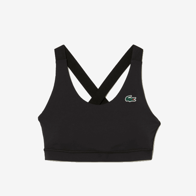 noir 8vm V6HV2449 femmes Lacoste soutien-gorge de sport à bretelles croisées