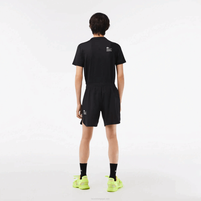 noir 8vm V6HV458 Hommes Lacoste short en résille stretch à carreaux sport