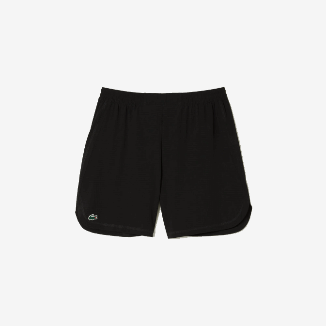 noir 8vm V6HV458 Hommes Lacoste short en résille stretch à carreaux sport