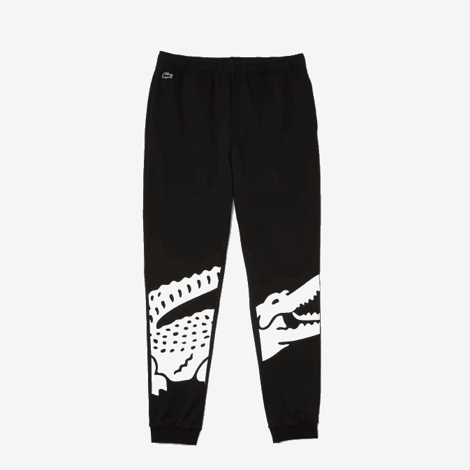 noir blanc 258 V6HV1469 Hommes Lacoste pantalon d\intérieur en molleton de coton mélangé à motif crocodile