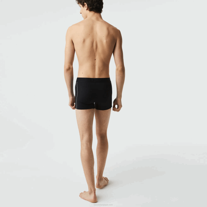 noir blanc 258 V6HV1557 Hommes Lacoste boxer en maille technique respirante