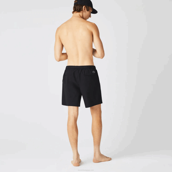 noir blanc 9m0 V6HV1662 Hommes Lacoste short de bain à imprimé marin