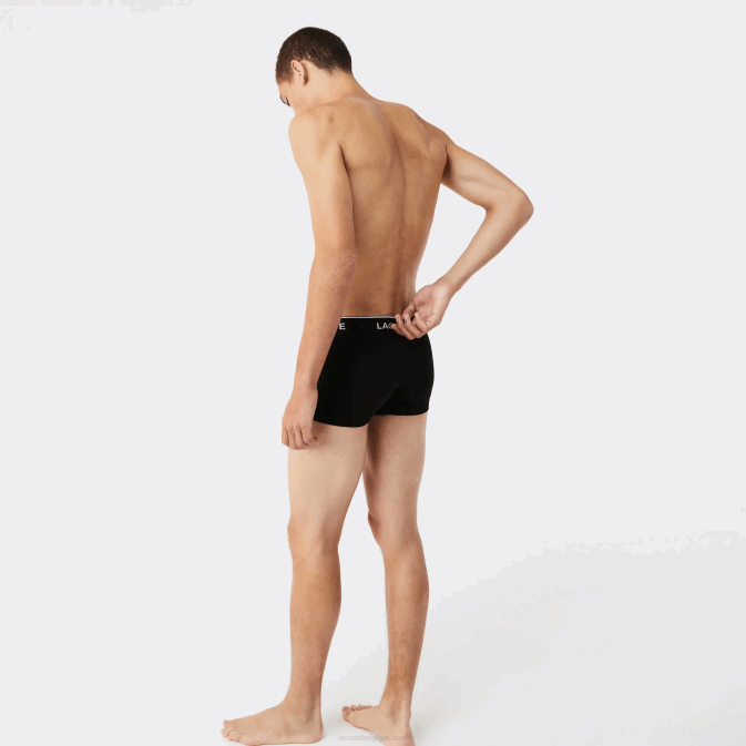 noir blanc gris chiné nua V6HV1372 Hommes Lacoste lot de 3 boxers casual