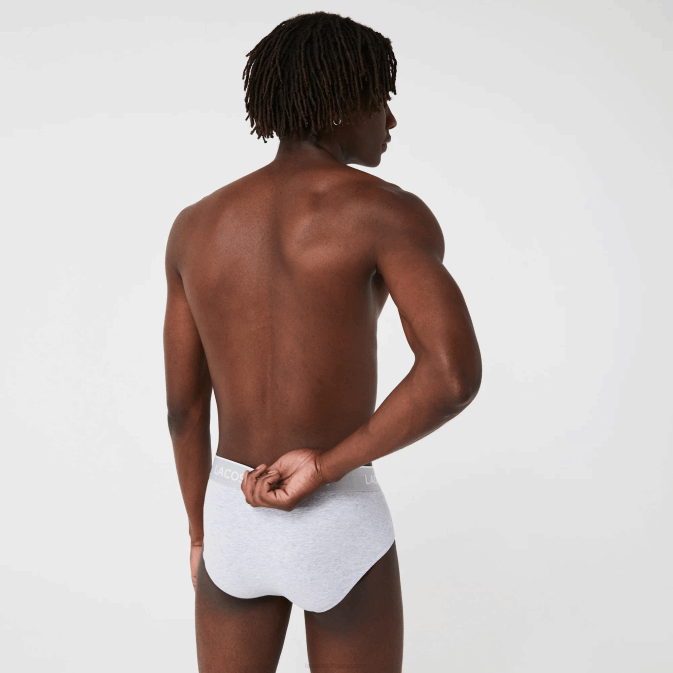 noir blanc gris chiné nua V6HV1422 Hommes Lacoste lot de 3 slips casual