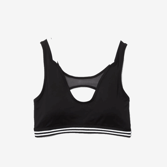 noir blanc noir 6kj V6HV2598 femmes Lacoste soutien-gorge de sport à accents contrastés