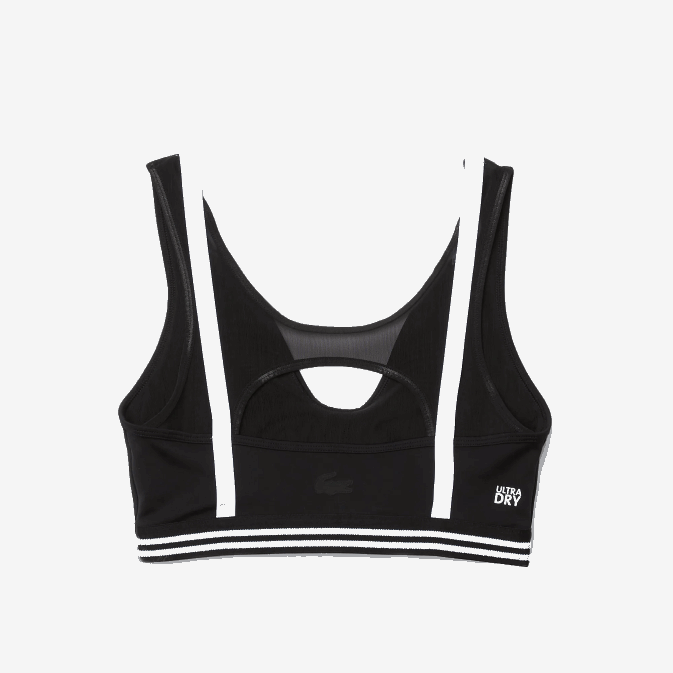 noir blanc noir 6kj V6HV2598 femmes Lacoste soutien-gorge de sport à accents contrastés