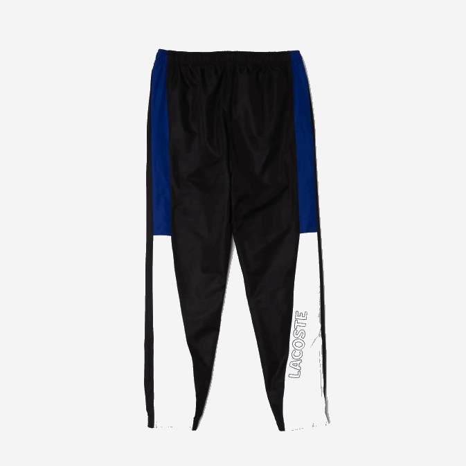 noir bleu blanc noir aru V6HV1129 Hommes Lacoste pantalon de survêtement sport bandes color block
