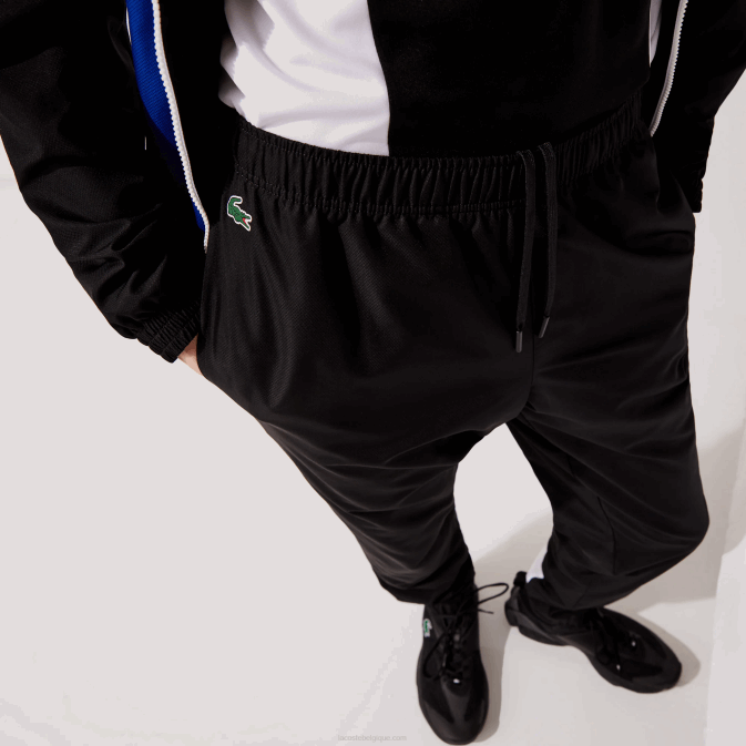 noir bleu blanc noir aru V6HV1129 Hommes Lacoste pantalon de survêtement sport bandes color block