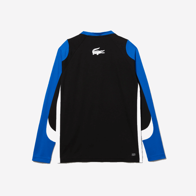 noir bleu blanc zfz V6HV753 Hommes Lacoste t-shirt de tennis de sport