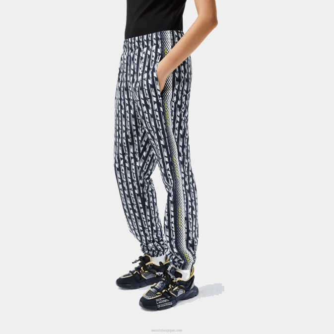 noir bleu blanc zi8 V6HV2395 femmes Lacoste pantalon de survêtement avec logo imprimé