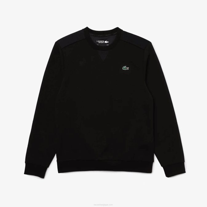 noir c31 V6HV1063 Hommes Lacoste sweat à empiècements en mesh sport