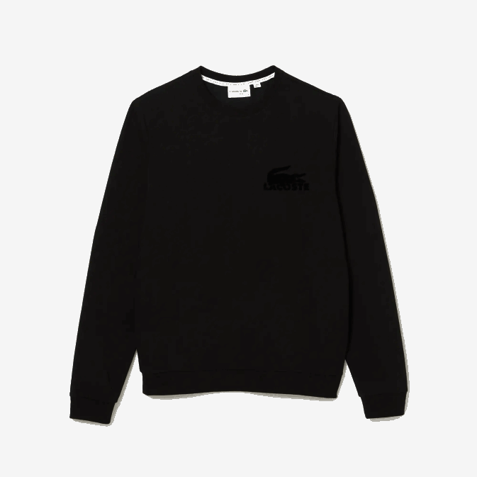 noir c31 V6HV1387 Hommes Lacoste sweat-shirt d\intérieur en molleton de coton