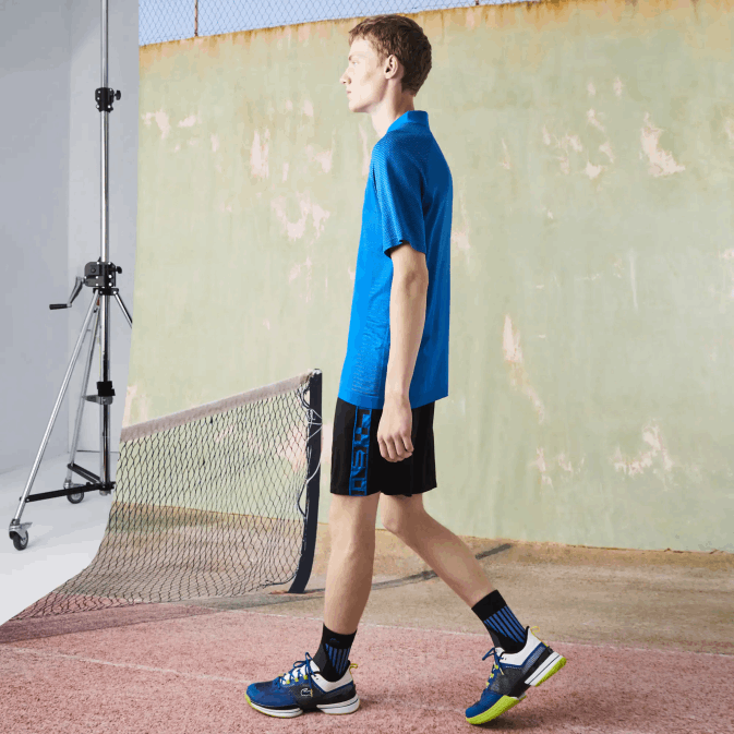 noir c31 V6HV1535 Hommes Lacoste short de tennis sport à imprimé contrastant