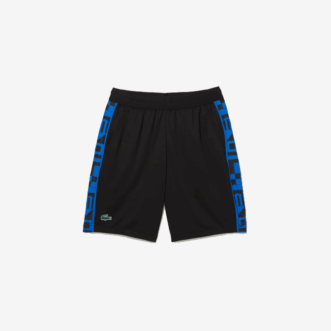 noir c31 V6HV1535 Hommes Lacoste short de tennis sport à imprimé contrastant