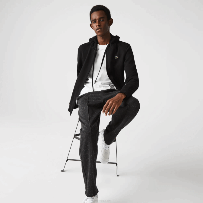 noir c31 V6HV947 Hommes Lacoste sweat bi-matière sport léger