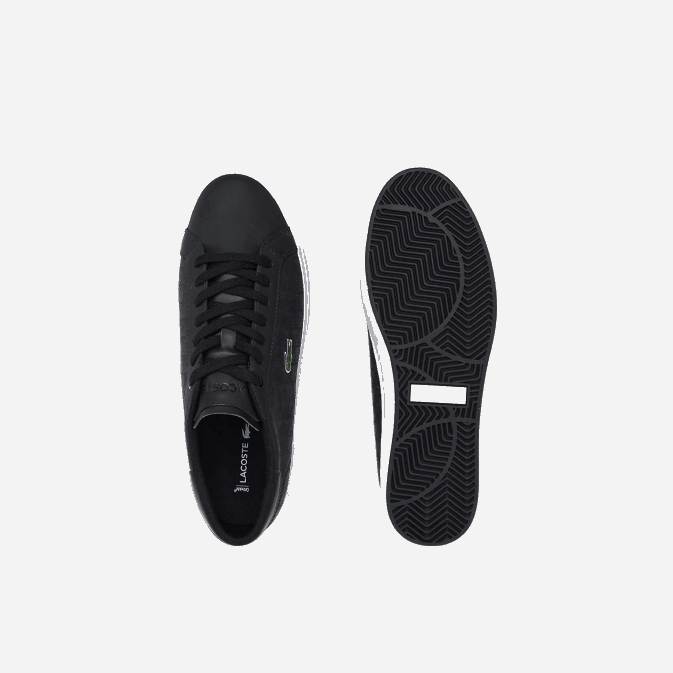 noir et blanc 312 V6HV1702 Hommes Lacoste baskets powercourt en cuir