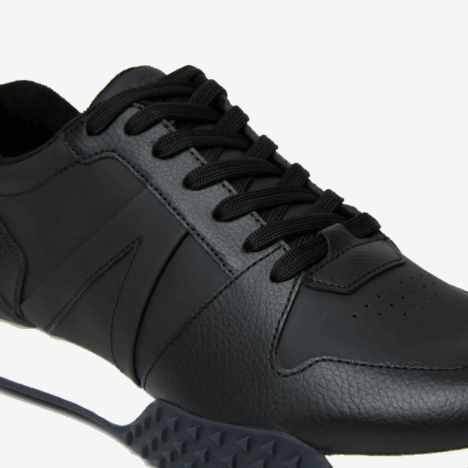 noir et blanc 312 V6HV1763 Hommes Lacoste baskets synthétiques l-spin deluxe 20