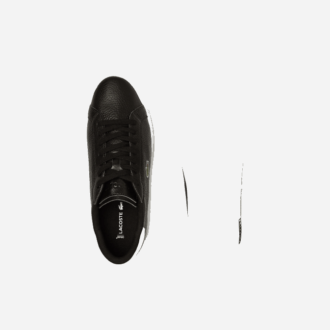 noir et blanc 312 V6HV1805 Hommes Lacoste baskets powercourt en cuir