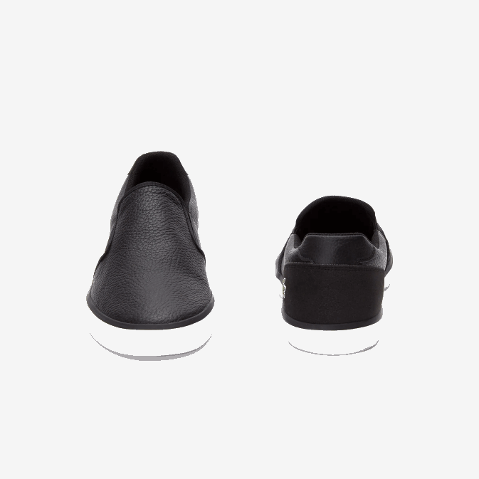 noir et blanc 312 V6HV1885 Hommes Lacoste baskets à enfiler en cuir jouer