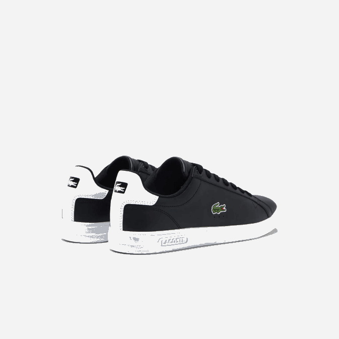 noir et blanc 312 V6HV1909 Hommes Lacoste baskets en cuir graduate pro