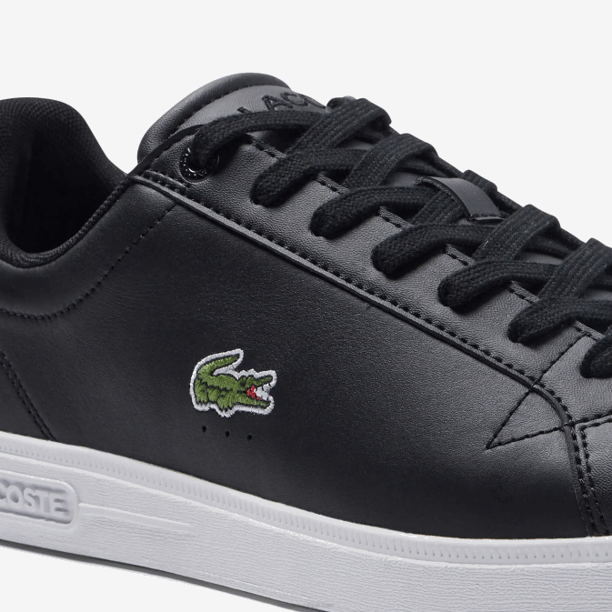 noir et blanc 312 V6HV1909 Hommes Lacoste baskets en cuir graduate pro