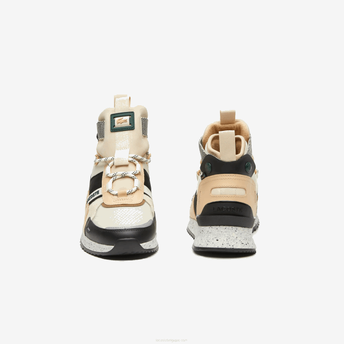 noir et blanc cassé 454 V6HV1792 Hommes Lacoste chaussures outdoor run breaker en cuir aux couleurs pop