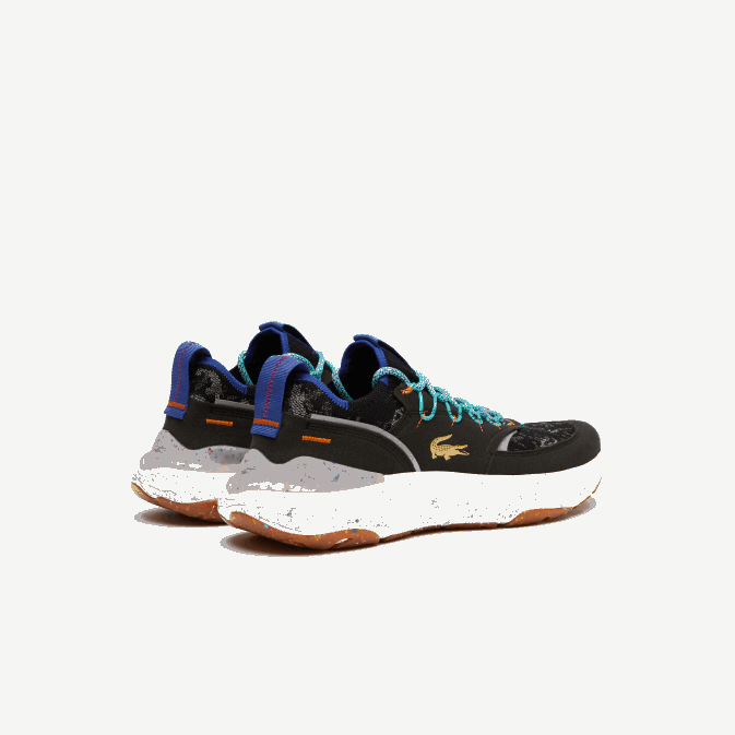 noir et blanc cassé 454 V6HV1835 Hommes Lacoste baskets synthétiques et textiles re-comfort